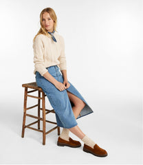 L.L.Bean Online | Women's Signature Heritage Denim Midi Skirt