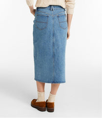 L.L.Bean Online | Women's Signature Heritage Denim Midi Skirt