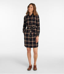 L.L.Bean Discount | Women's Signature Camp Flannel Shirt Dress, Button-Front