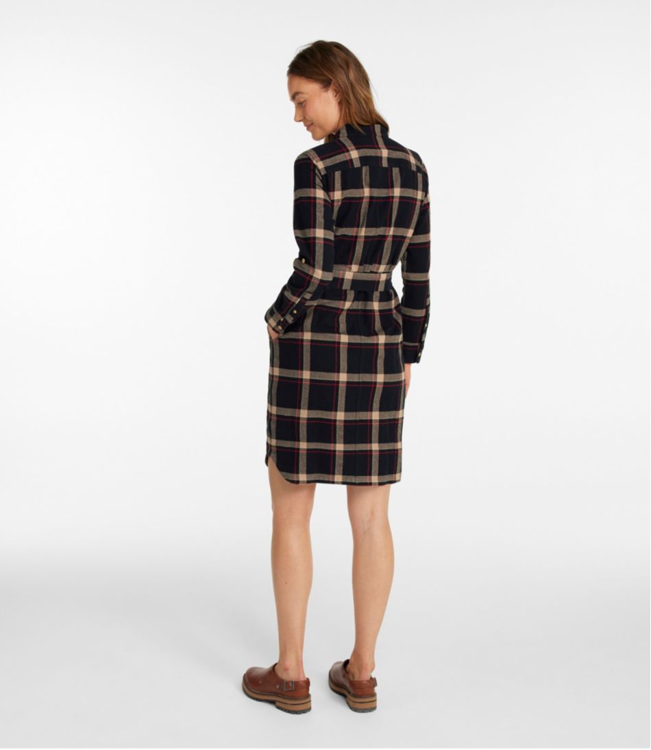 L.L.Bean Discount | Women's Signature Camp Flannel Shirt Dress, Button-Front