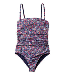 L.L.Bean Discount | Women's Coastal Essentials Swimwear, Bandeau Tanksuit Print