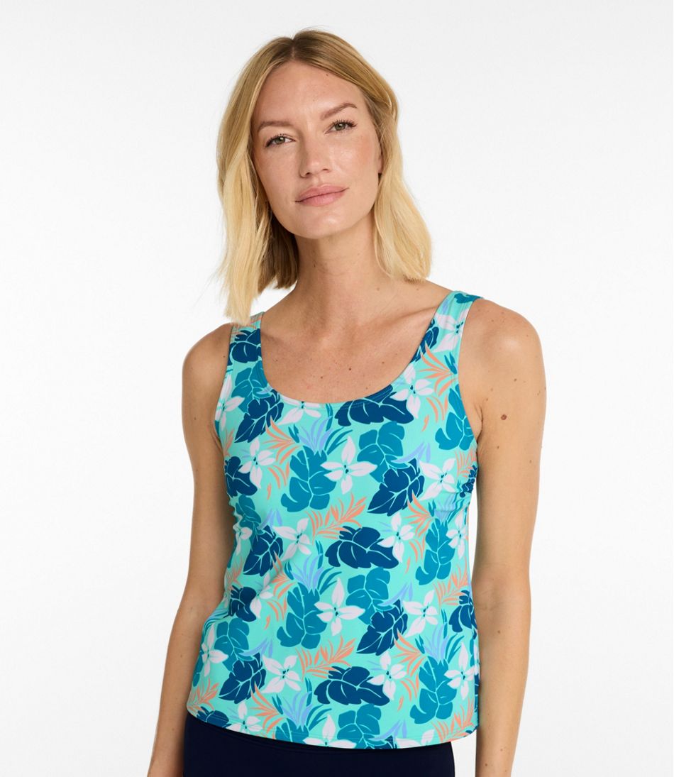 L.L.Bean Sale | Women's BeanSport Swimwear, Scoopneck Tankini Top, Print