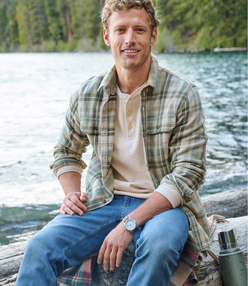 L.L.Bean Sale | Men's 1912 Field Flannel Shirt, Slightly Fitted Untucked Fit, Plaid