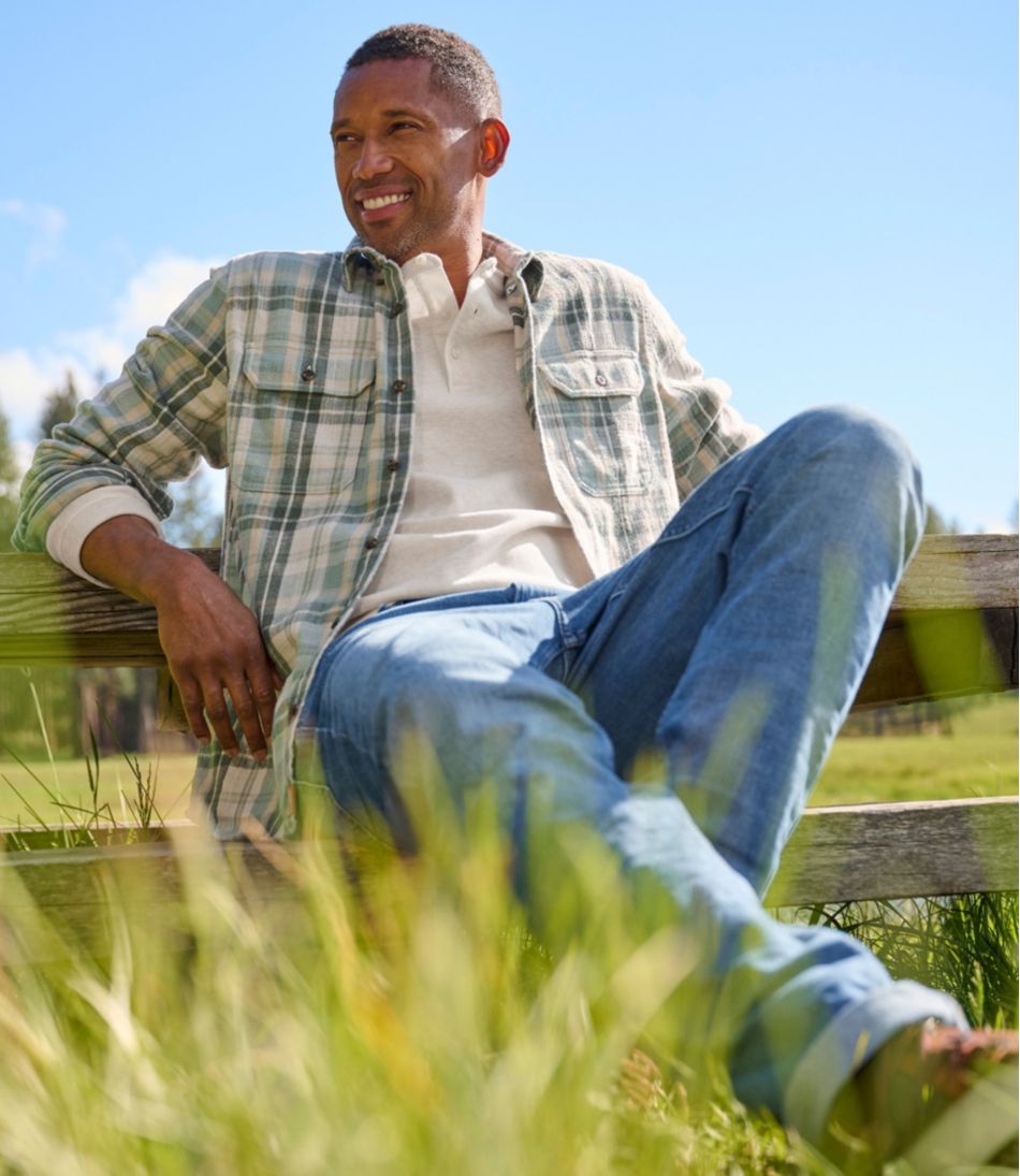 L.L.Bean Sale | Men's 1912 Field Flannel Shirt, Slightly Fitted Untucked Fit, Plaid