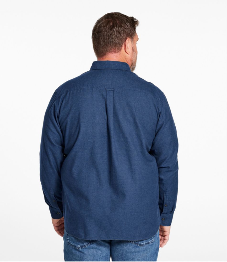 L.L.Bean Discount | Men's Brushed Jaspé Twill Shirt, Traditional Untucked Fit