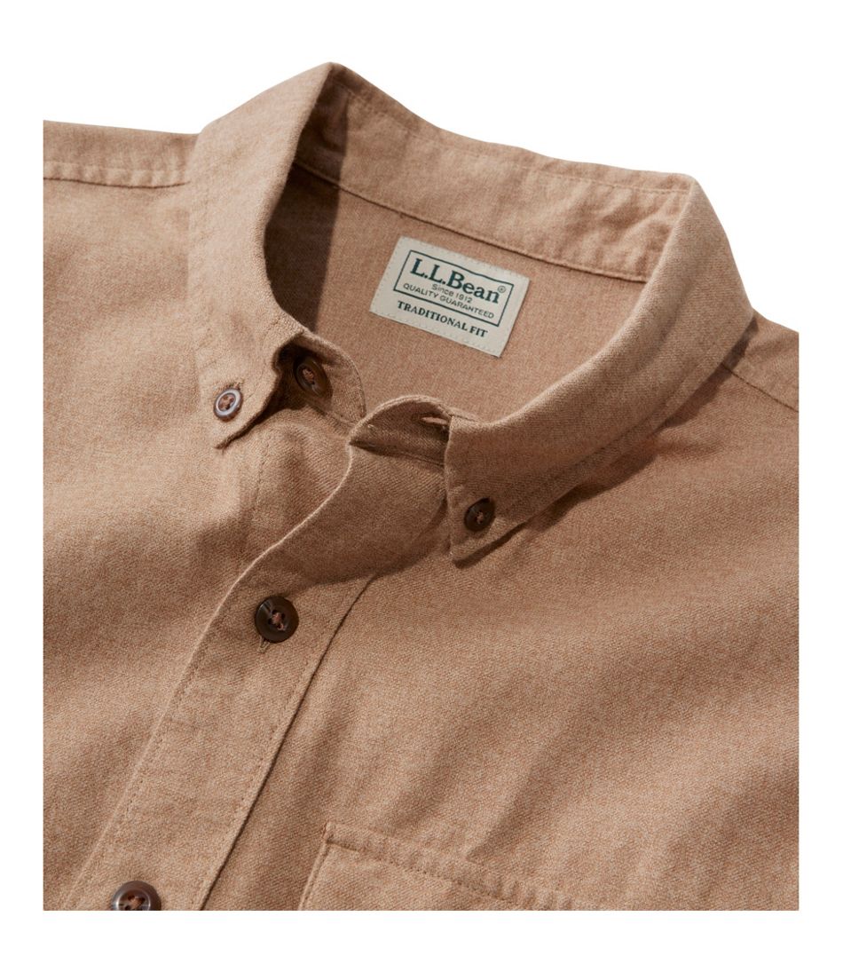 L.L.Bean Discount | Men's Brushed Jaspé Twill Shirt, Traditional Untucked Fit