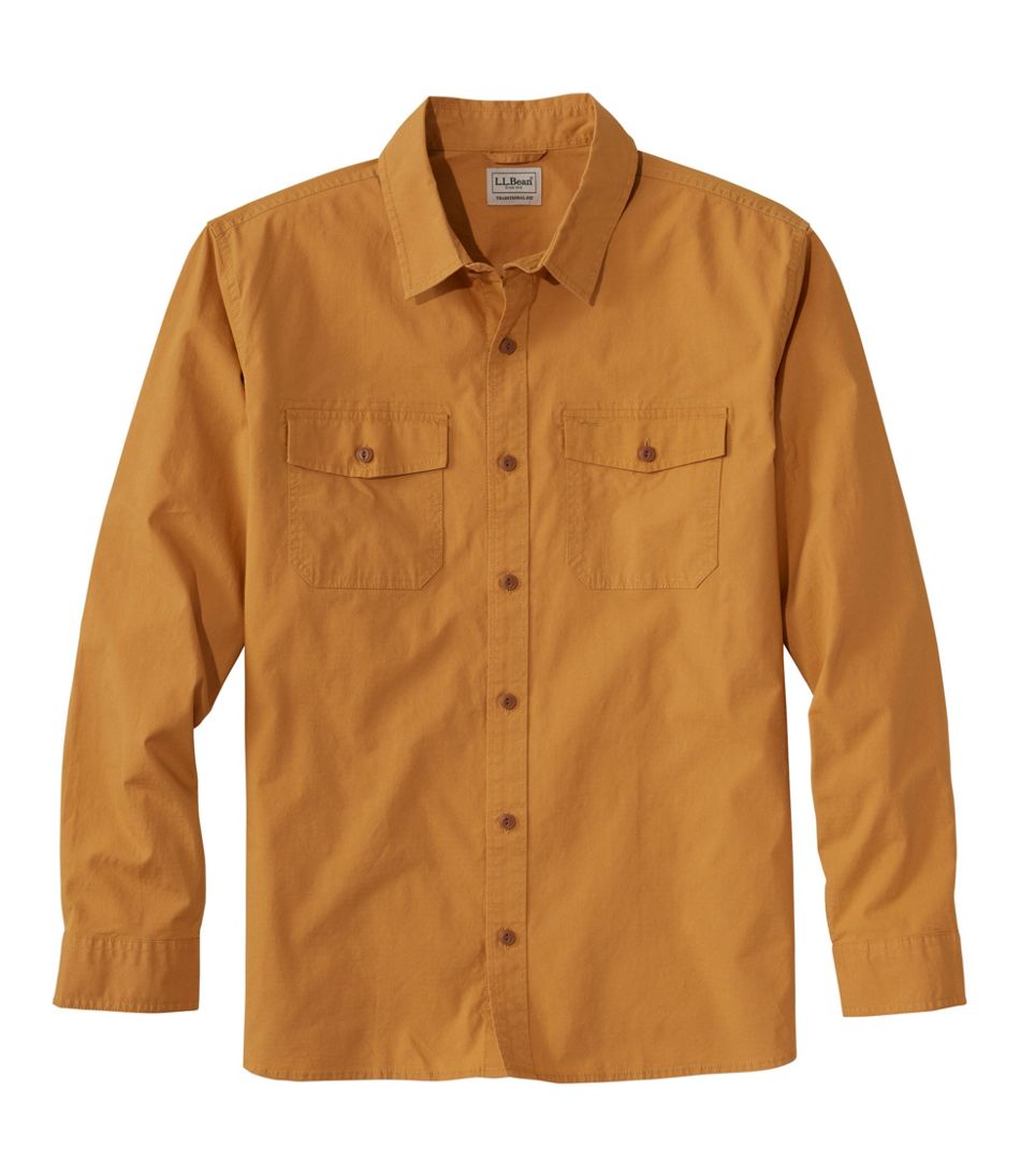 L.L.Bean Outlet | Men's Riverton Ripstop Shirt, Long-Sleeve, Traditional Untucked Fit