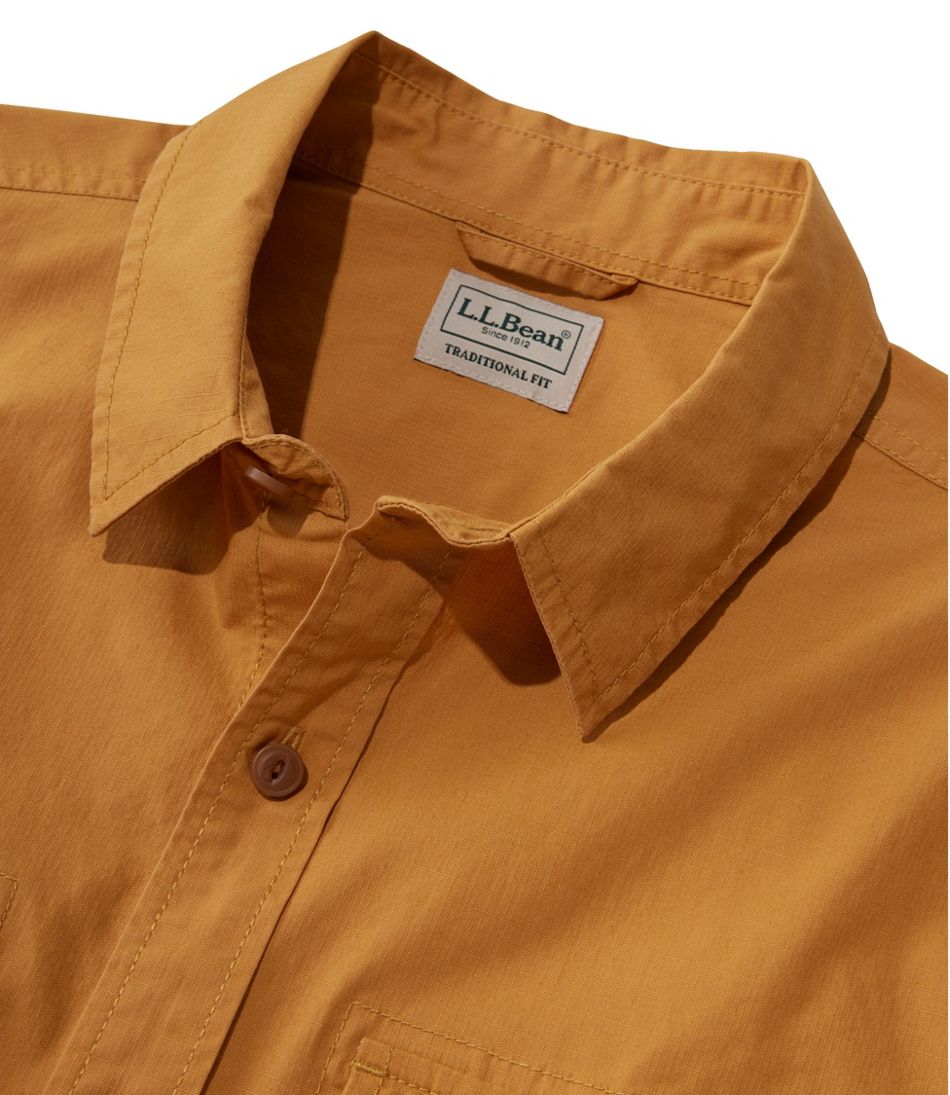 L.L.Bean Outlet | Men's Riverton Ripstop Shirt, Long-Sleeve, Traditional Untucked Fit