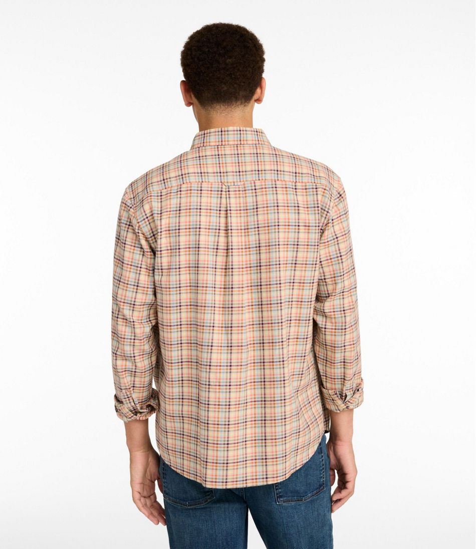 L.L.Bean On Sale | Men's Brushed Jaspé Twill Shirt, Plaid, Traditional Untucked Fit