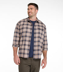 L.L.Bean On Sale | Men's Brushed Jaspé Twill Shirt, Plaid, Traditional Untucked Fit