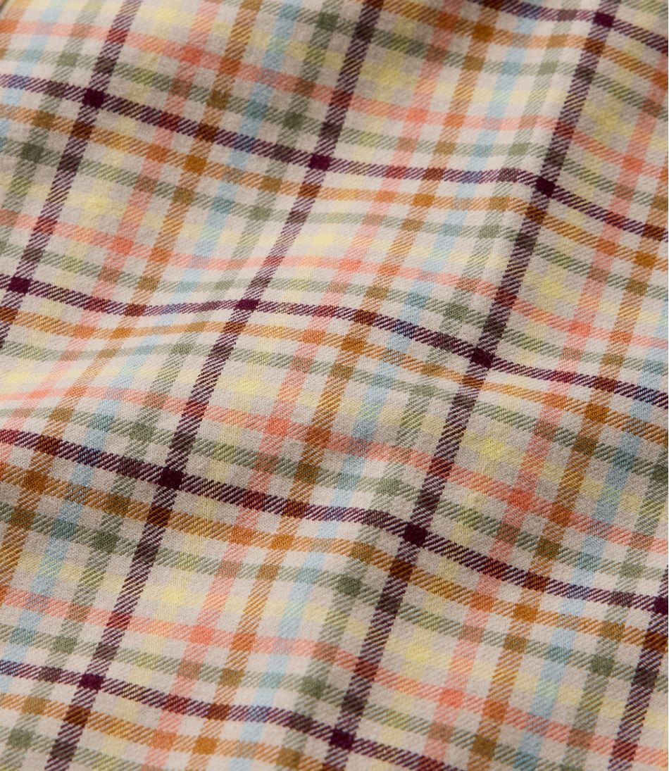 L.L.Bean On Sale | Men's Brushed Jaspé Twill Shirt, Plaid, Traditional Untucked Fit