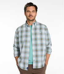 L.L.Bean US | Men's Comfort Stretch® Chambray Shirt, Traditional Untucked Fit, Long-Sleeve, Print