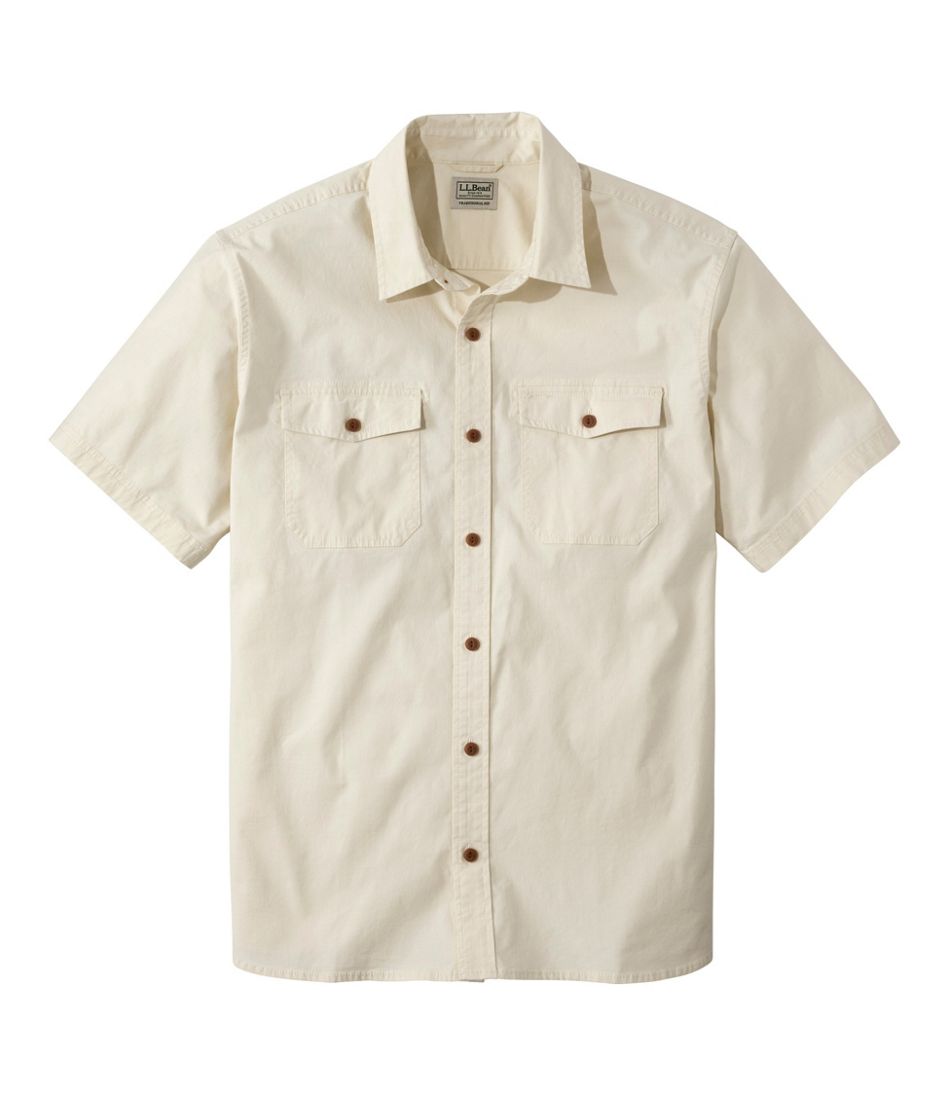 L.L.Bean Sale | Men's Riverton Ripstop Shirt, Short-Sleeve, Traditional Untucked Fit