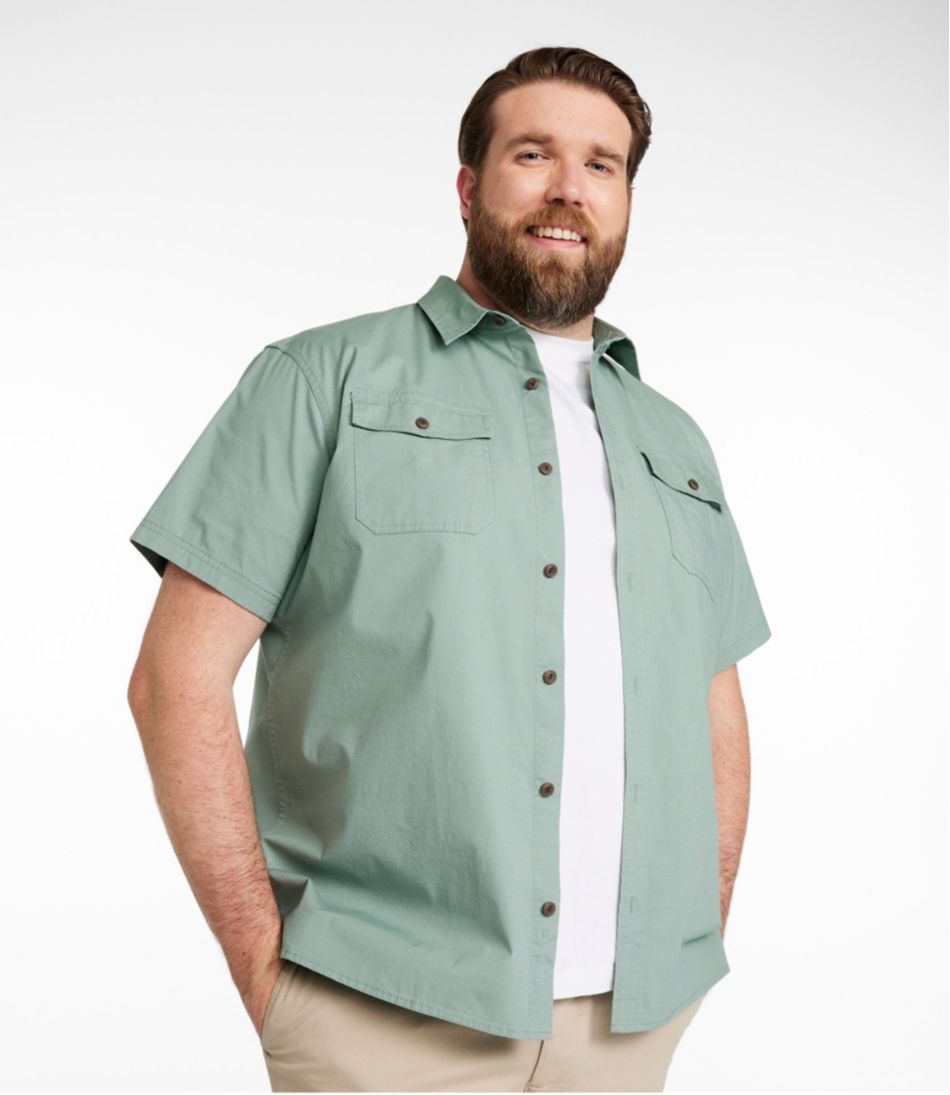 L.L.Bean Sale | Men's Riverton Ripstop Shirt, Short-Sleeve, Traditional Untucked Fit