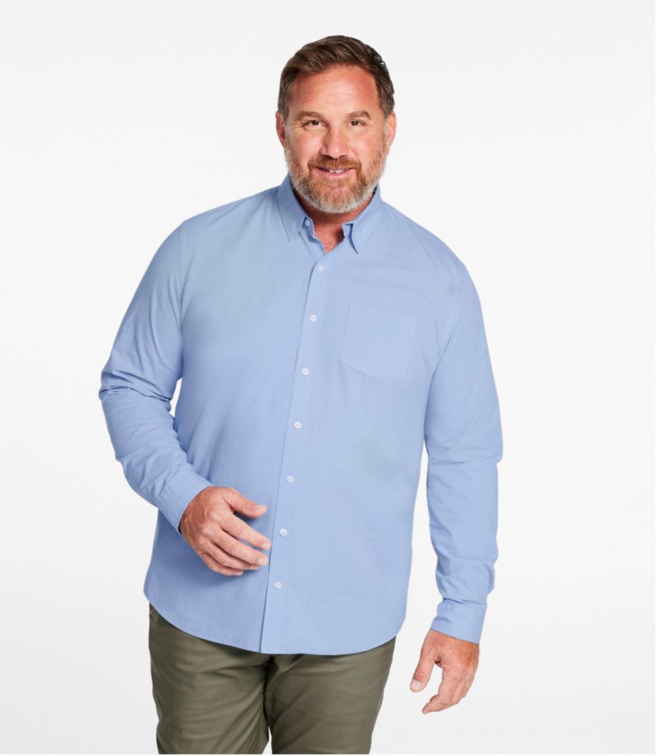 L.L.Bean Outlet | Men's Comfort Stretch Performance® Shirt, Long-Sleeve, Slightly Fitted Untucked Fit