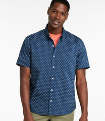 L.L.Bean Sale | Men's Comfort Stretch Performance® Shirt, Short-Sleeve, Slightly Fitted Untucked Fit, Print