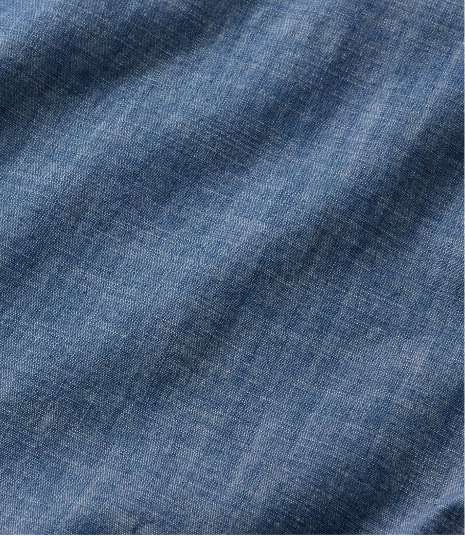L.L.Bean On Sale | Men's Comfort Stretch® Chambray Shirt, Long-Sleeve, Slightly Fitted Untucked Fit