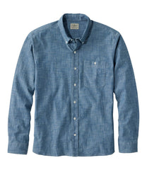 L.L.Bean On Sale | Men's Comfort Stretch® Chambray Shirt, Long-Sleeve, Slightly Fitted Untucked Fit