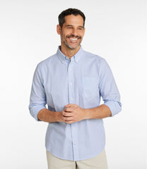 L.L.Bean US | Men's Comfort Stretch Oxford Shirt, Slightly Fitted Untucked Fit, Stripe