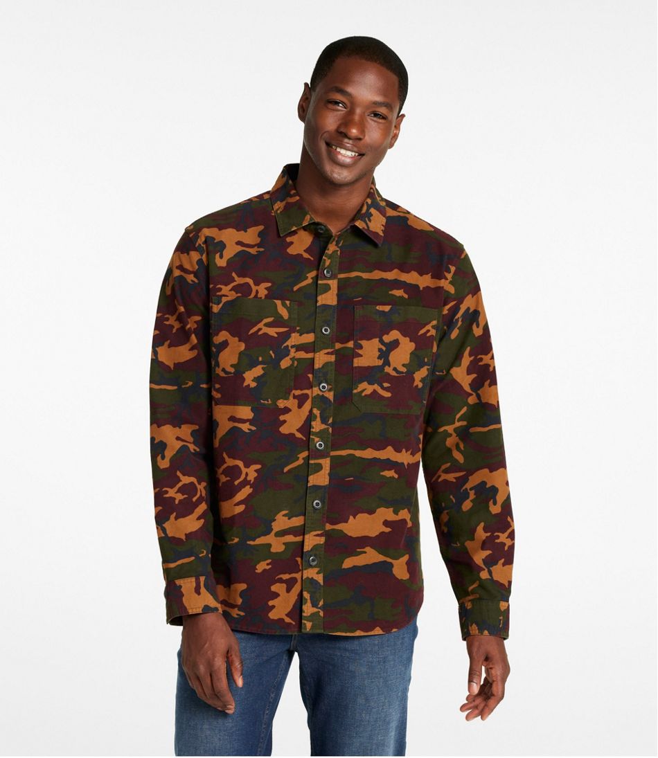 L.L.Bean For Sale | Men's Bean's Moleskin Shirt, Slightly Fitted Untucked Fit, Print