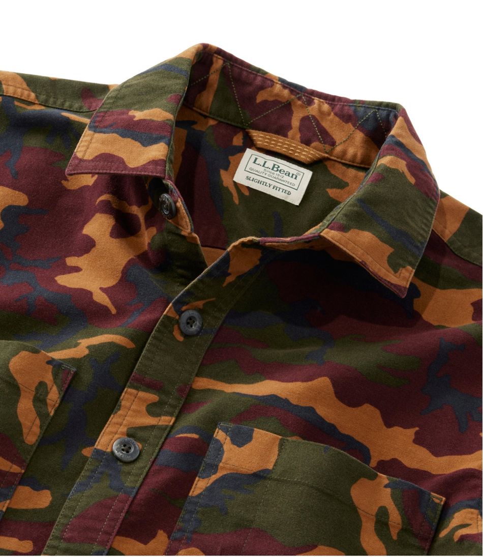 L.L.Bean For Sale | Men's Bean's Moleskin Shirt, Slightly Fitted Untucked Fit, Print