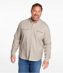 L.L.Bean For Sale | Men's Stonecoast Hemp Shirt, Long-Sleeve, Slightly Fitted Untucked Fit, Stripe