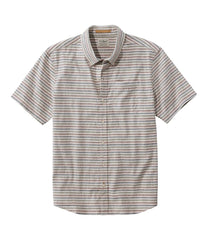 L.L.Bean | Men's Stonecoast Hemp Shirt, Short-Sleeve, Slightly Fitted Untucked Fit, Stripe