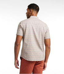 L.L.Bean | Men's Stonecoast Hemp Shirt, Short-Sleeve, Slightly Fitted Untucked Fit, Stripe