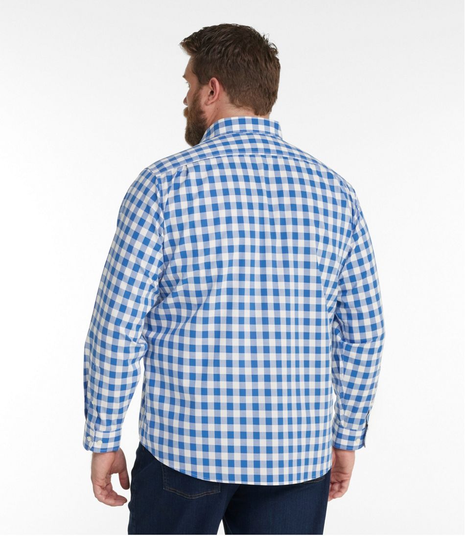 L.L.Bean Sale | Men's Bean's Wrinkle-Free Everyday Shirt, Traditional Untucked Fit, Plaid, Long-Sleeve