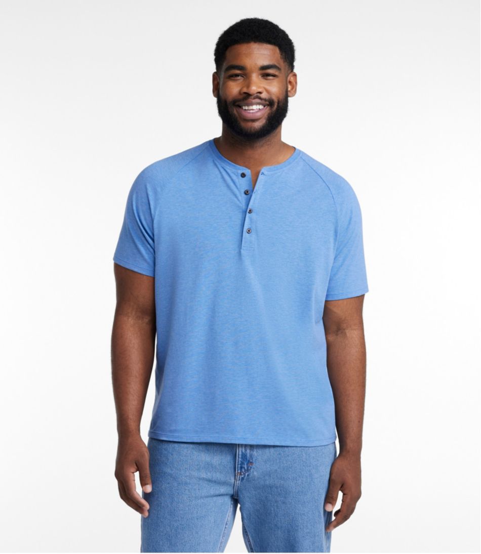 L.L.Bean For Sale | Men's Comfort Stretch Pima Tee Shirt, Short-Sleeve Henley