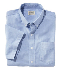 L.L.Bean US | Men's Comfort Stretch® Oxford Shirt, Slightly Fitted Untucked Fit, Short-Sleeve