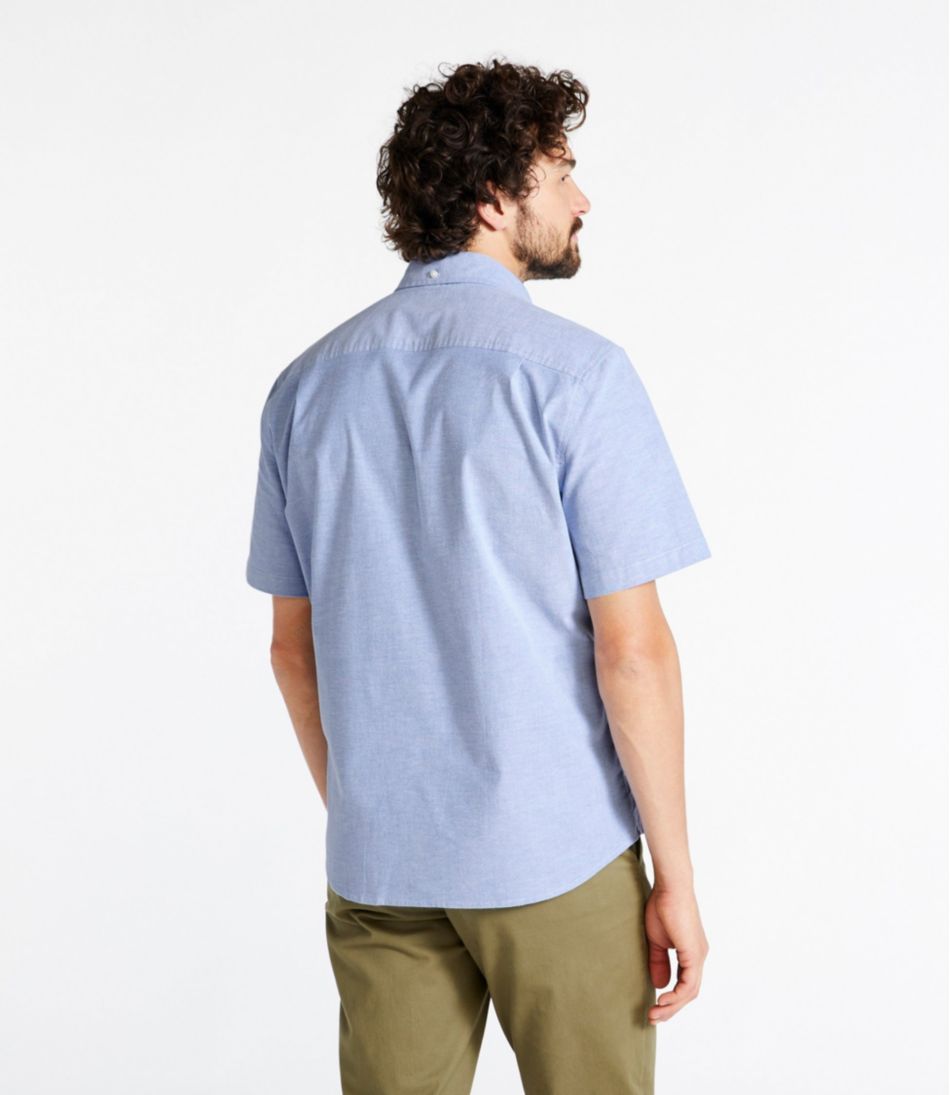 L.L.Bean US | Men's Comfort Stretch® Oxford Shirt, Slightly Fitted Untucked Fit, Short-Sleeve