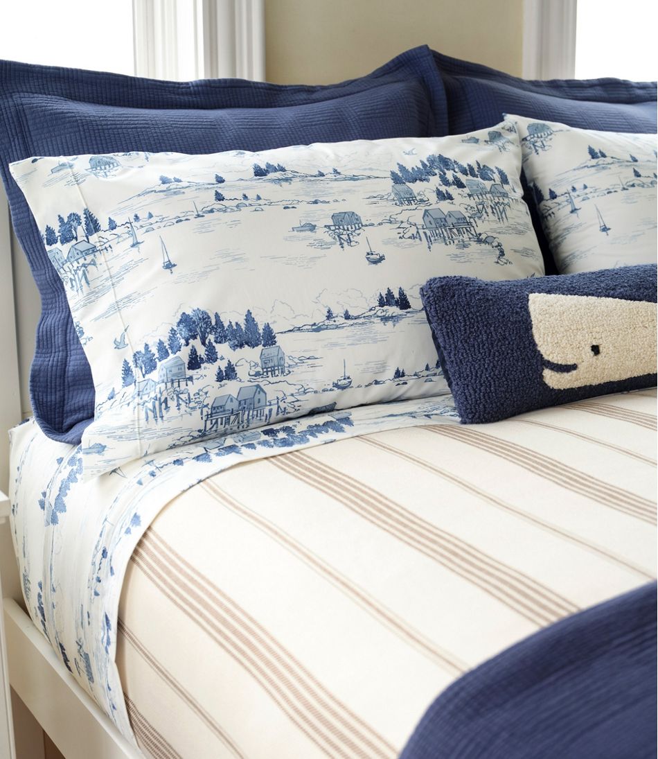 L.L.Bean Sale | Coastal Landscape Percale Sheet Collection