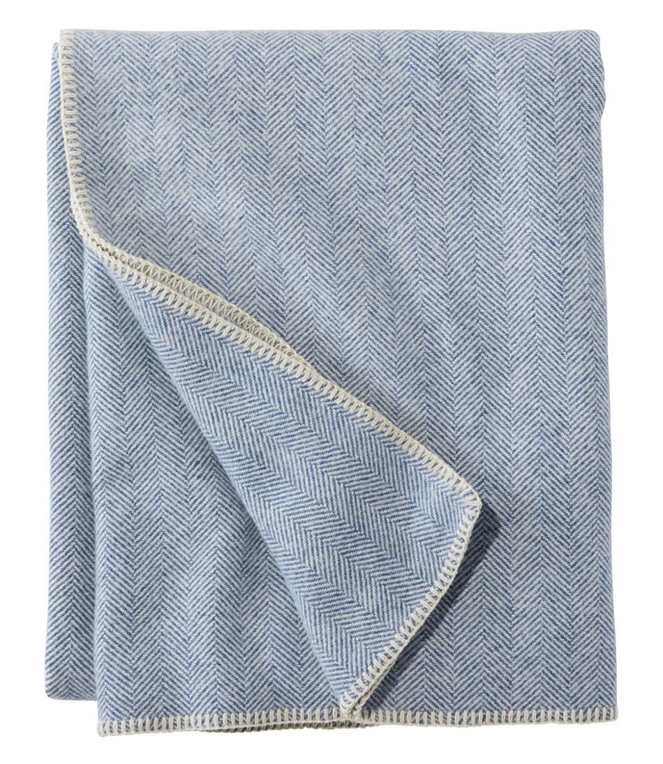 L.L.Bean Outlet | Washable Wool Blanket, Herringbone