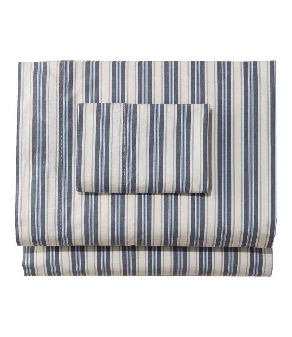 L.L.Bean US | Sunwashed Percale Sheet Collection, Stripe