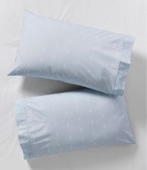 L.L.Bean Discount | Sunwashed Percale Sheet Collection, Stamped Leaf Print