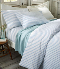 L.L.Bean For Sale | Sunwashed Percale Comforter Cover, Stripe Leaf