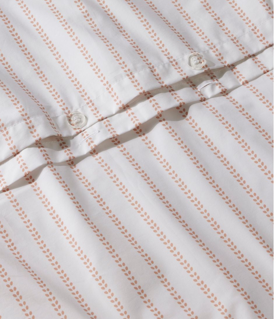 L.L.Bean For Sale | Sunwashed Percale Comforter Cover, Stripe Leaf