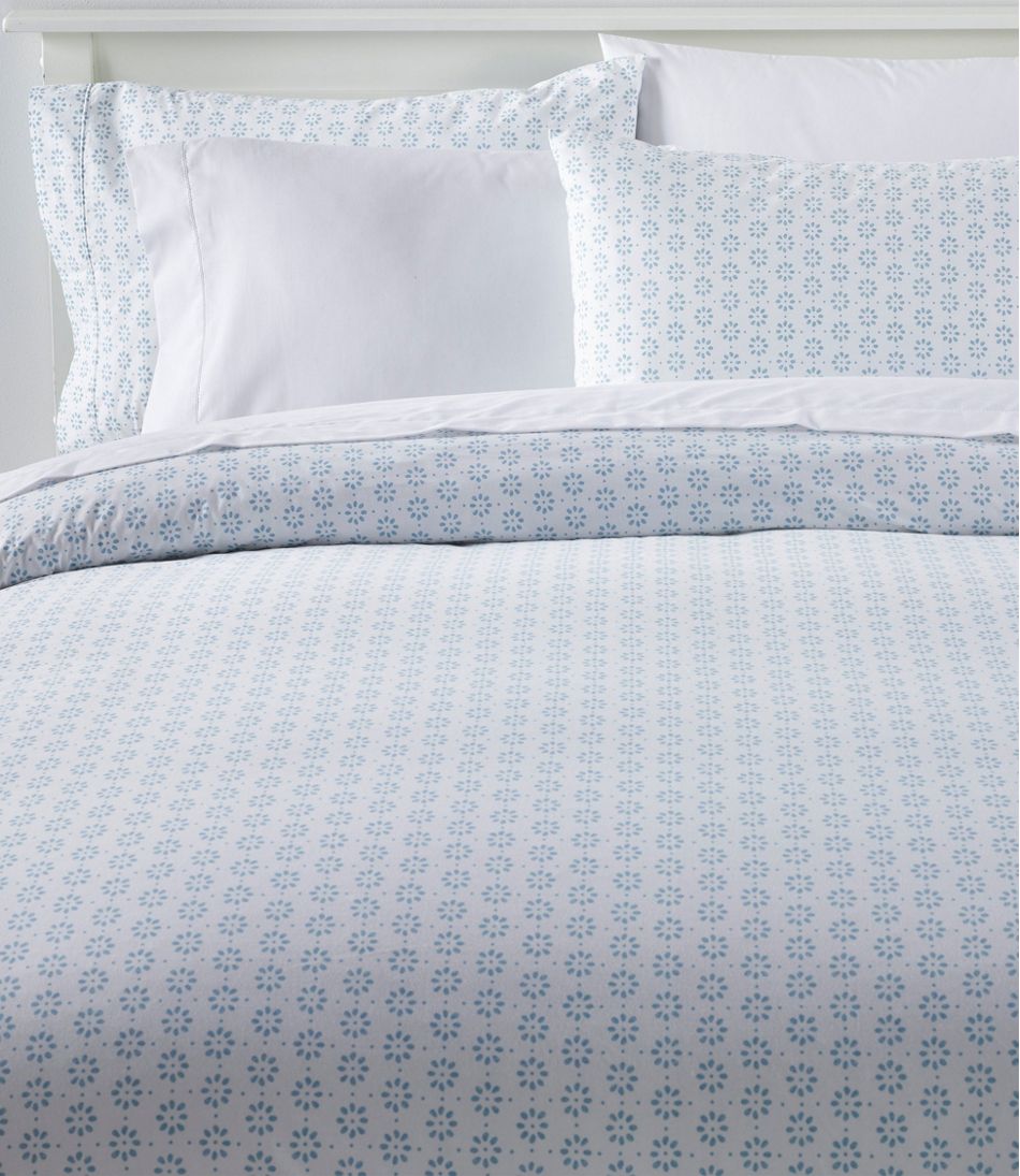 L.L.Bean New | Sunwashed Percale Comforter Cover, Print