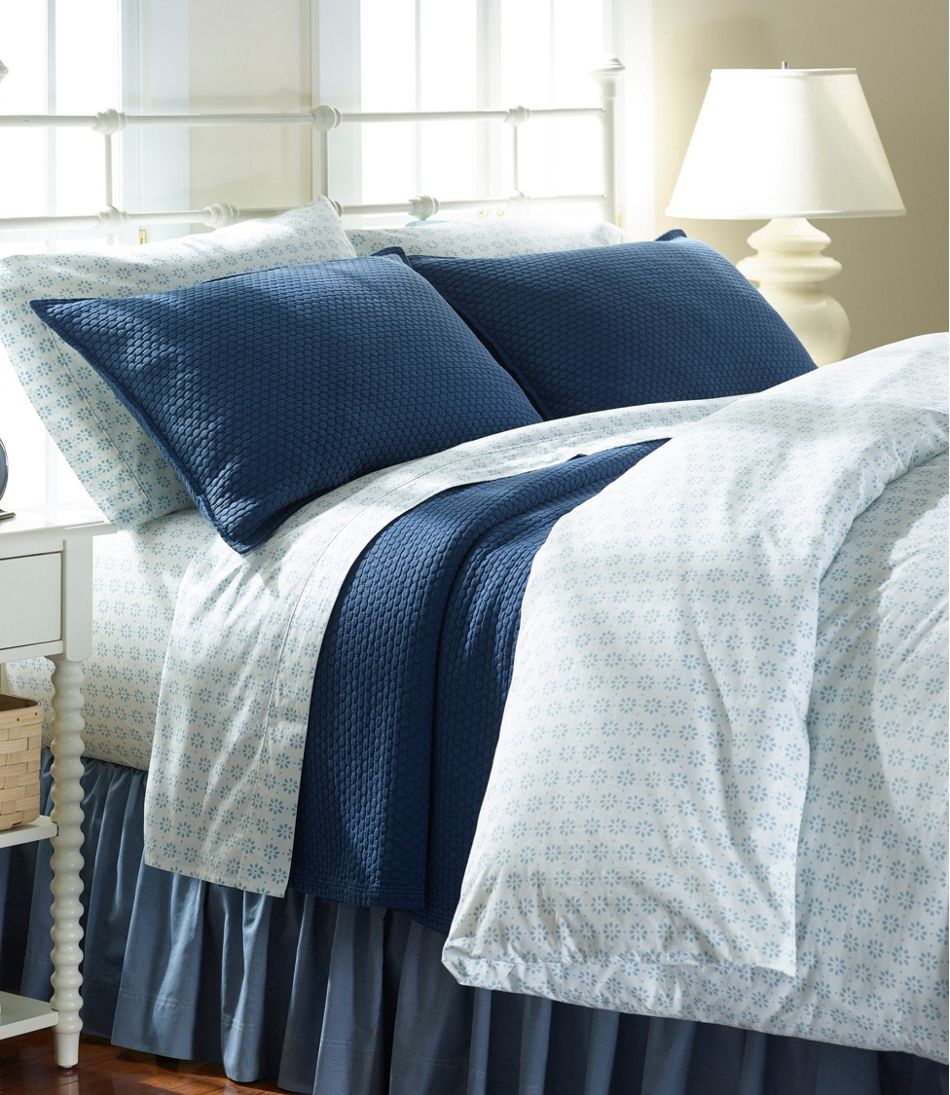 L.L.Bean New | Sunwashed Percale Comforter Cover, Print