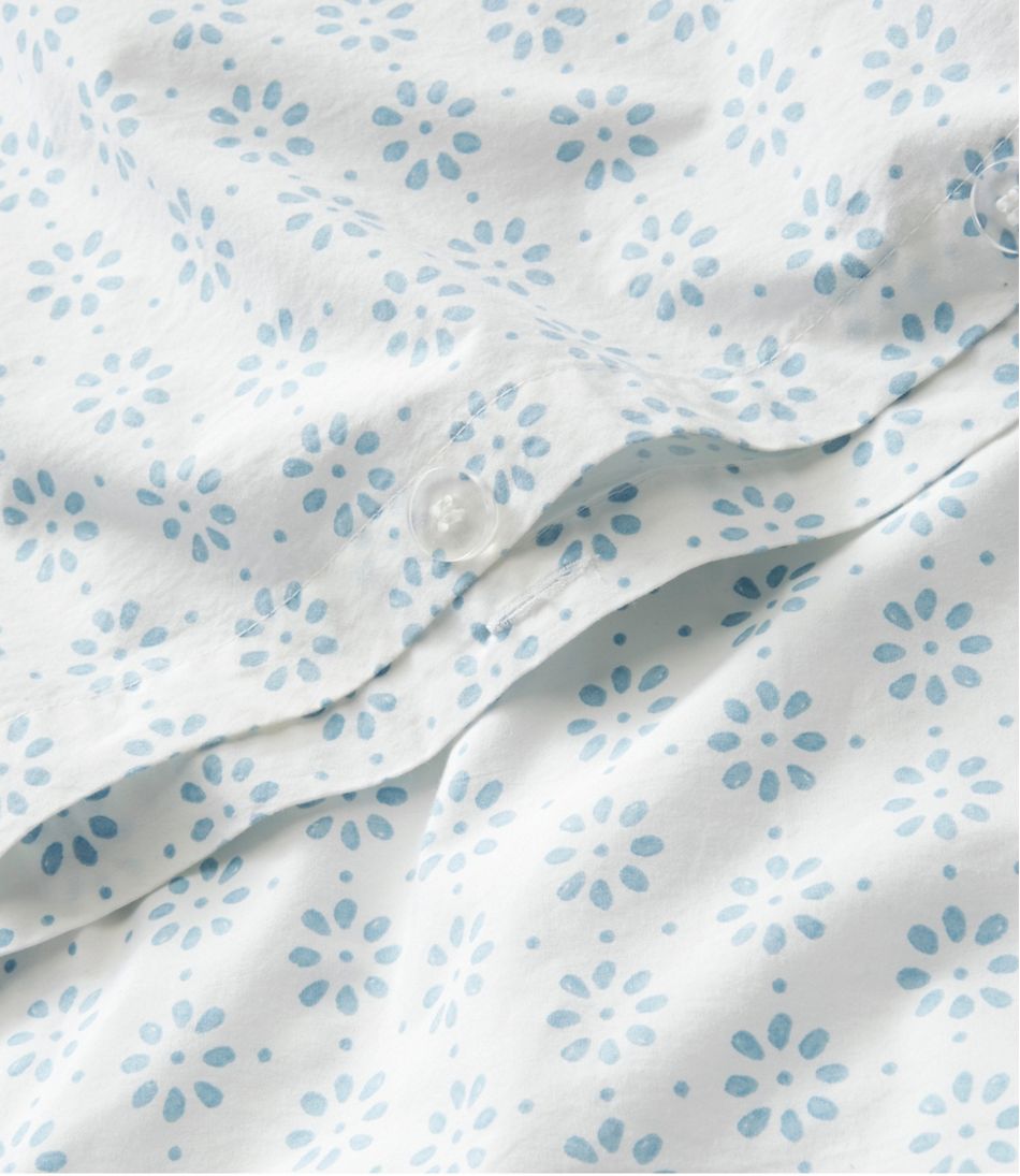 L.L.Bean New | Sunwashed Percale Comforter Cover, Print