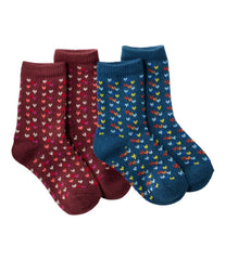 L.L.Bean Sale | Kids' Sweater Weather Socks, 2-Pack