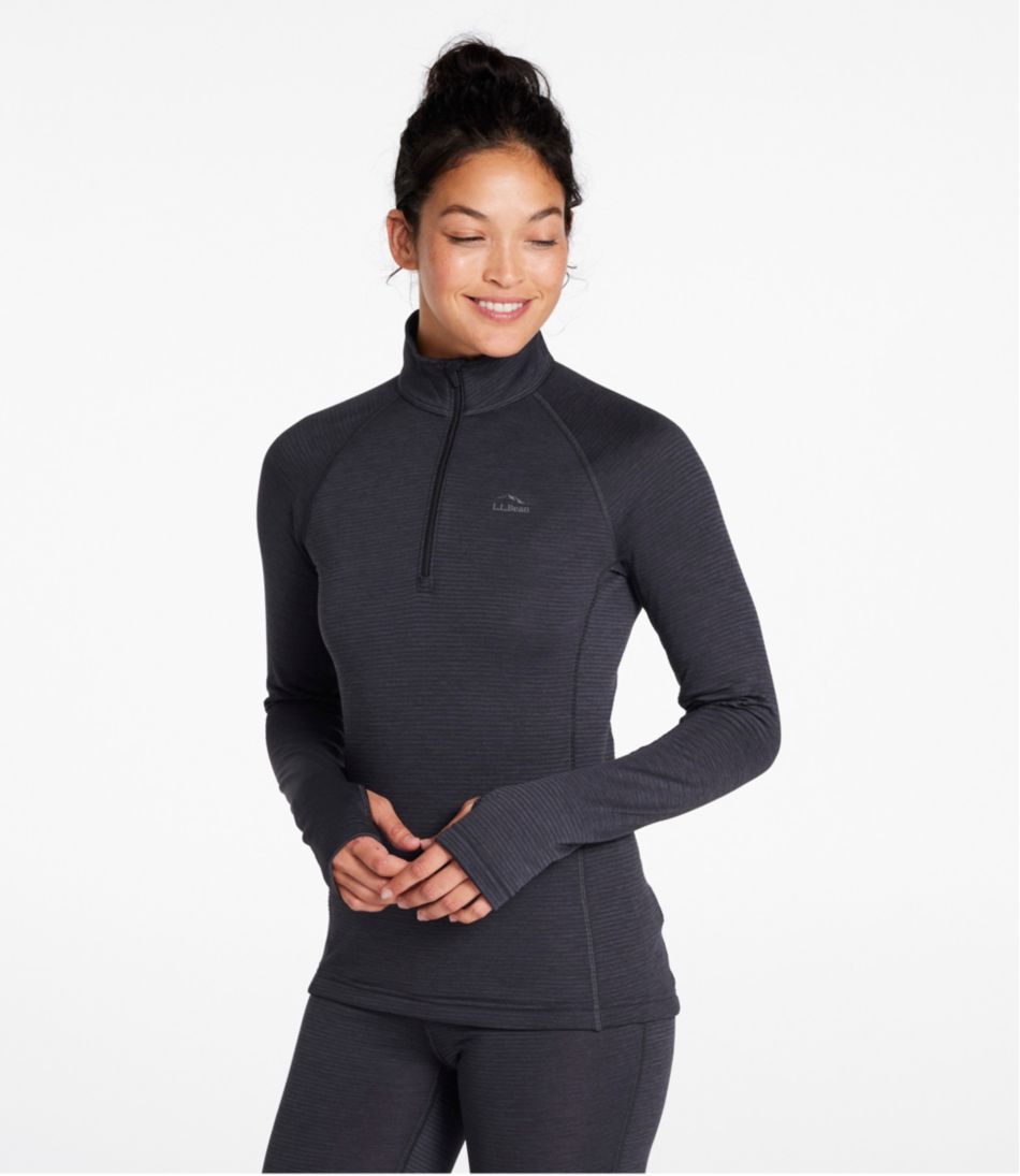 L.L.Bean For Sale | Women's Midweight Base Layer Crew Top, 1/4 Zip