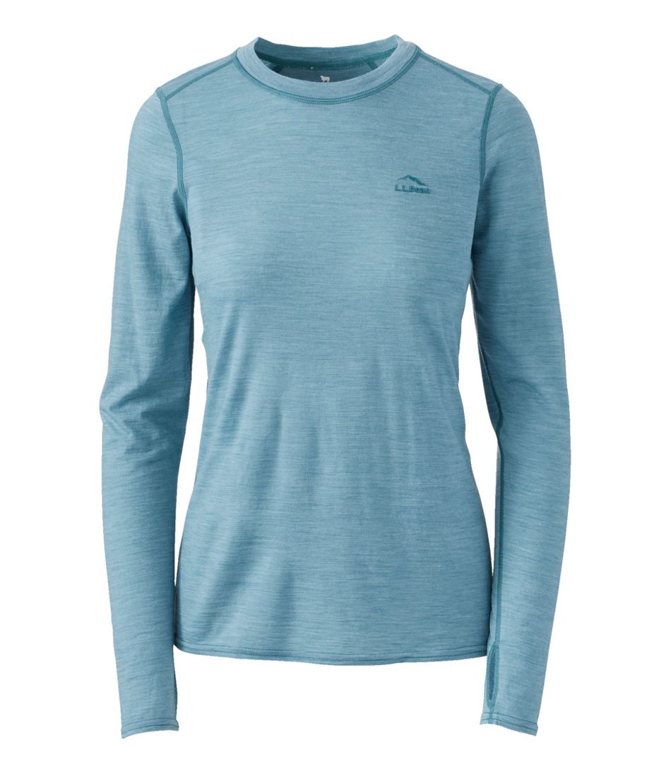 L.L.Bean New | Women's Cresta Ultralight 150 Crew Top, Stripe