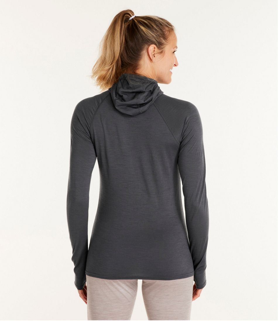 L.L.Bean Online | Women's Cresta Wool Ultralight 150 Base Layer, Hoodie