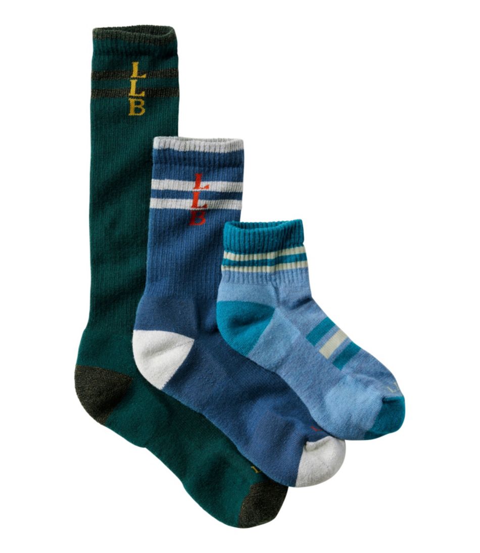 L.L.Bean Online | Adults' Katahdin Hiker Socks, 1/4 Crew Stripe