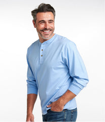 L.L.Bean Sale | Men's Carefree Unshrinkable Tee, Traditional Fit, Long-Sleeve Henley