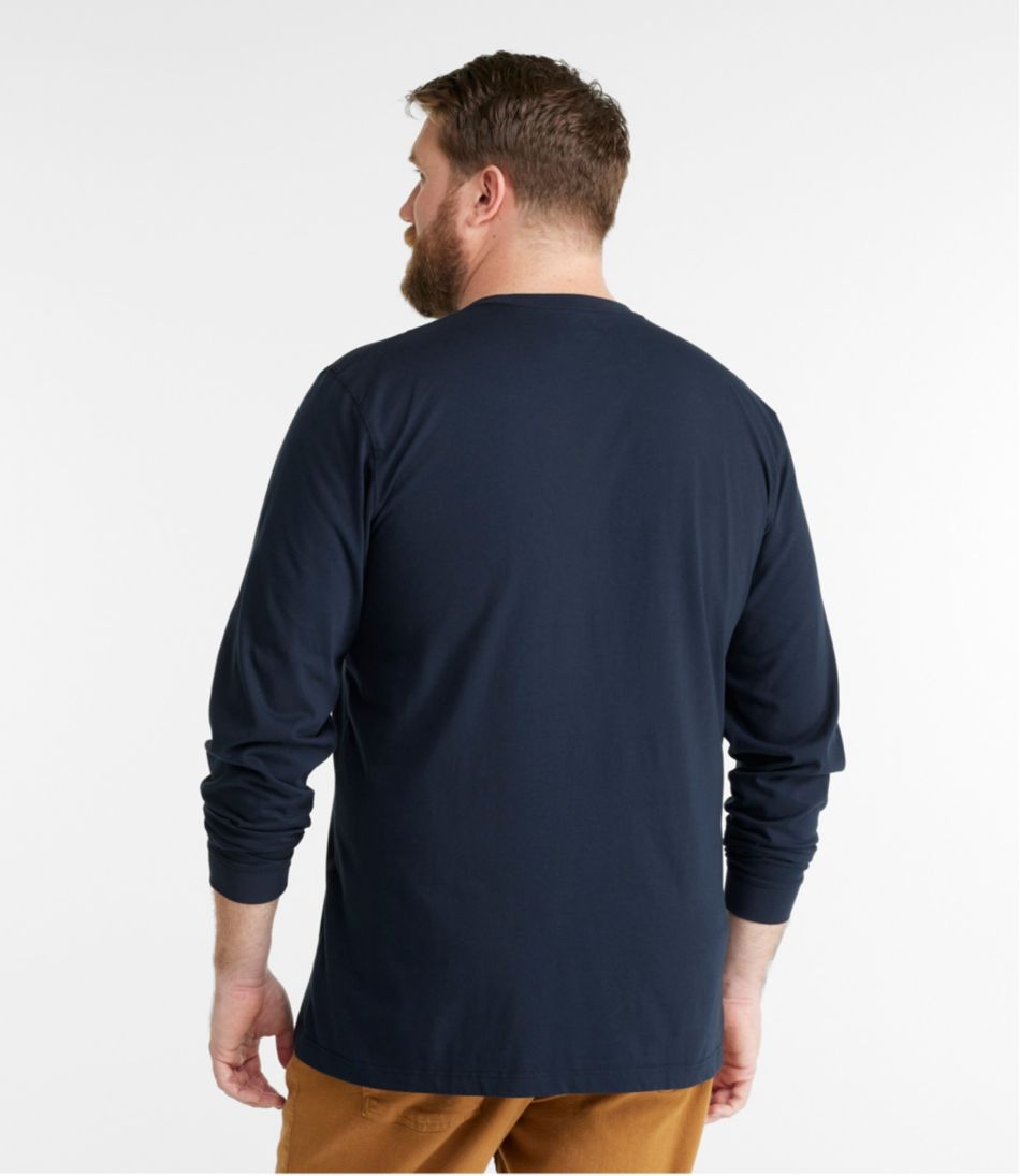 L.L.Bean For Sale | Men's Carefree Unshrinkable Tee with Pocket, Traditional Fit, Long-Sleeve