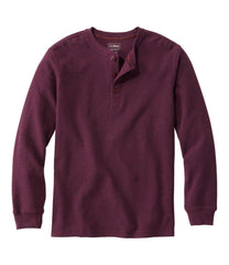 L.L.Bean Online | Men's Unshrinkable Mini-Waffle Henley, Long-Sleeve Traditional Fit