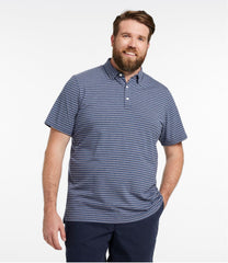 L.L.Bean Sale | Men's Comfort Stretch Performance® Pima Polo, Short-Sleeve, Stripe